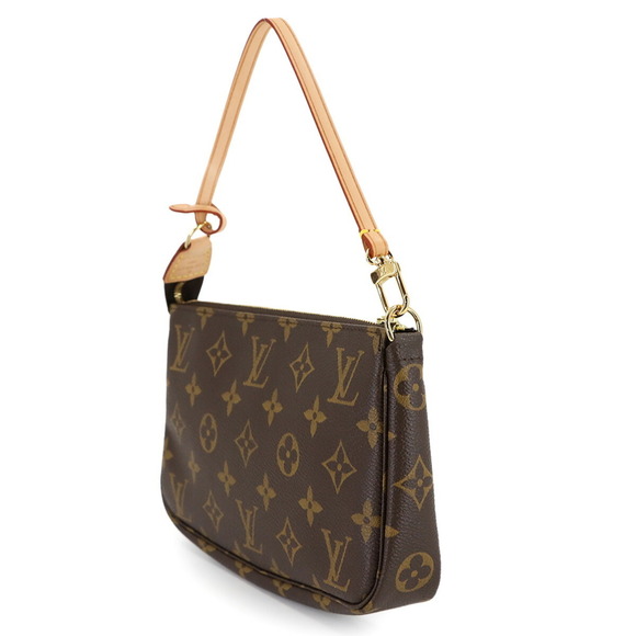 Louis Vuitton Monogram Pochette Accessoires Handbag M51980 Brown with Gold Ha... - Picture 4 of 9